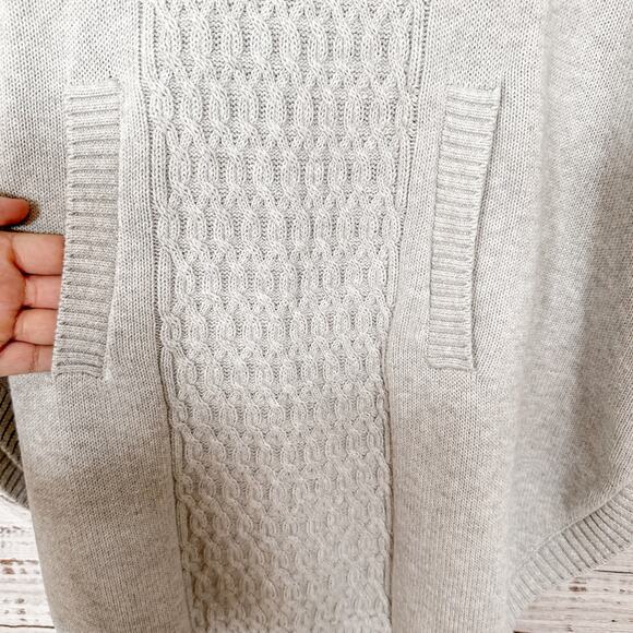 Cabi 3003 Gray Cable Knit Poncho Sweater, EUC, Size XS, MSRP $139 - Picture 12 of 12